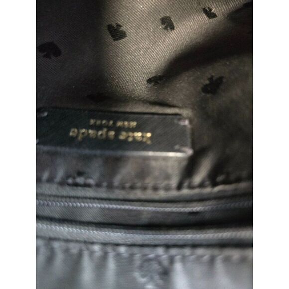 Kate Spade Black Leather Handbag - Zip Closure & Dual Handles - Picture 6 of 8